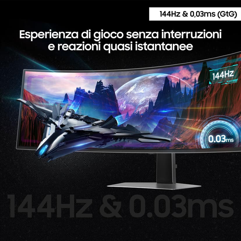 SAMSUNG Odyssey G9 G91SD, OLED, DQHD Moniteur de jeu super large, taux de rafraîchissement 144 Hz et temps de réponse 0,03 m (GTG) - 4