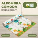 JUPPLIES Parc Bébé Sécurisé avec Tapis 120×120 cm – Aire de Jeu Carrée pour Enfant 6–24 mois, Filet Respirant 360°, Structure Stable Antidérapante, 2 Poignées Incluses - 6