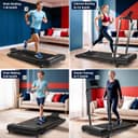 VOWVIT Tapis de Course 4en1 Tapis de Marche Inclinable | Walking Pad 12km/h Pente 7%,2.5HP,Tapis Roulant électrique Pliant,Compact et Portable - 7