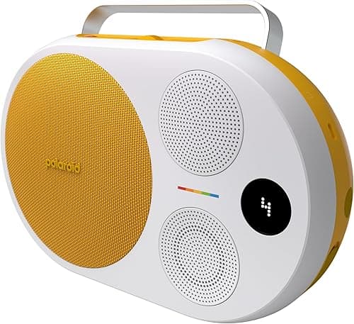 Polaroid P4 Music Player (Yellow) – Powerful Large Room Wireless Bluetooth Speaker Rechargeable with Dual Stereo Pairing