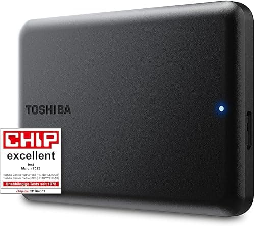 Toshiba Canvio Partner 2To Portable 2.5" HDD externe,Disque dur mécanique, USB 3.2 Gen 1, compatible Mac et Windows, USB Powered