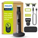 Philips OneBlade Pro 360 Authentic Face & Body Electric Beard Trimmer, Shaver and Bodygroomer, 3X 360 Blade, 1x 20-Length Comb, 1x Body Kit, 1x Charging Stand, 1x Travel case, QP6652/35 - 1
