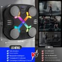 Esnowlee Music Boxing Machine for Kids, Wall-Mounted Bluetooth Punch Pad with Gloves,Sport Toy Gifts for 3 4 5 6 7 8 9 10 11 12 Year Old (Black) - 7