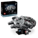 LEGO Star Wars 75375 Millennium Falcon - Set de Construction de Vaisseau Spatial Collector pour Adulte - Présentoir & Plaque Descriptive pour Déco de Bureau - Cadeau pour Fans de Un Nouvel Espoir - 1