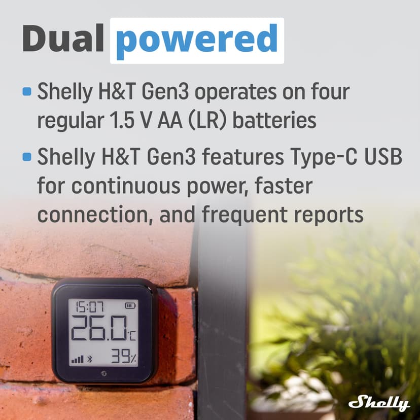 Shelly H&T Gen3 Black | Wi-Fi Smart Temperature & Humidity Sensor | Remote Control & Monitoring | Smart Scenes | Notification Alerts | Free Data Storage Export | No Hub Required | Alexa & Google Home - 5