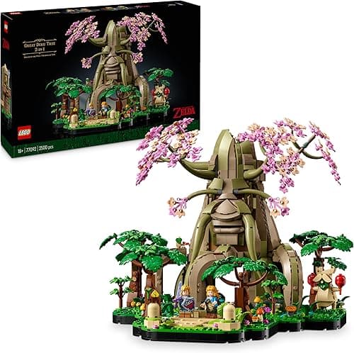LEGO The Legend of Zelda Vénérable Arbre Mojo 2-en-1 - Kit de décoration Collector - Princesse Zelda & 3 minifigurines de Link - Set de Construction pour Adulte - Cadeau pour Fans de Jeux vidéo 77092
