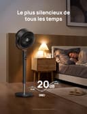 DREO ventilateur sur pied très silencieux avec télécommande, ventilateur grand format 20 dB avec moteur CC, oscillation 120°, 3 modes, hauteur réglable 94–107 cm, ventilateur de sol TurboPoly™ 512 - 6