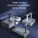 FlexiSpot Bureau Assis Debout Électrique 2 Moteurs, Charge 160kg, 3 Colonnes, Rappel de Sédentarité, Système Anti-collision, Panneau Mémoire, Cadre en Acier, Noir - 2