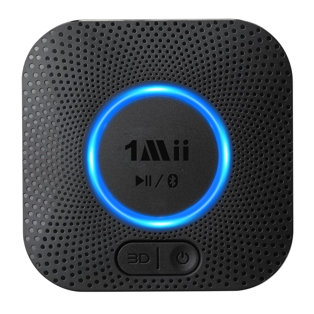 [Upgraded] 1Mii B06 Plus Bluetooth Receiver with 3.5mm Ja…