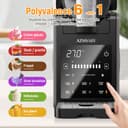 Machine à granita – 2,5 L slushie pour la maison, avec écran LED, 6 programmes préréglés pour crème glacée, margaritas, frappés, milkshakes, nettoyage automatique, sans glace (Black) - 3