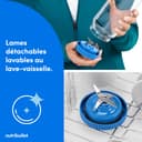 nutribullet Flex 590ml - Blender Portable pour Smoothies avec Couvercle à Bec, Mixeur Hachoir, Broie Glace et Fruits Surgelés, USB-C, Tasse sans BPA, Facile à Nettoyer, Bleu (NBP013BL) - 7