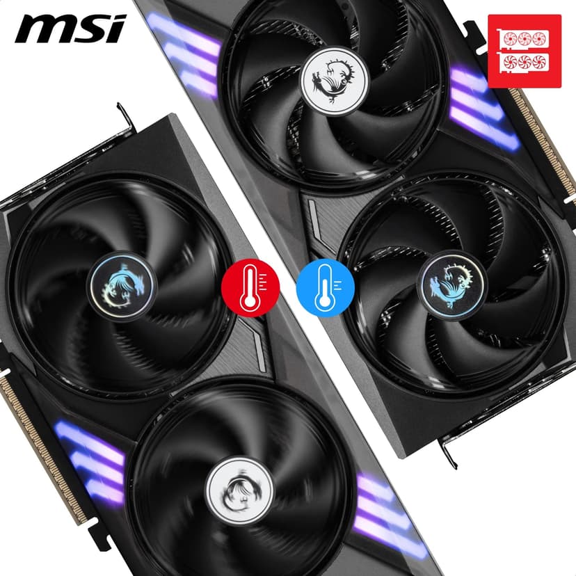 MSI GeForce RTX 5060 Ti 8G GAMING TRIO OC Graphics Card - RTX 5060 Ti GPU, 8GB GDDR7 (28Gbps/128-bit), PCIe 5.0 - TRI FROZR 4 (3 x STORMFORCE FAN) - RGB - HDMI 2.1b, DisplayPort 2.1b - 3