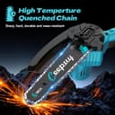 CEEPUY Mini Battery Chainsaw 2x4000mAh 6 Inch Cordless Electric Chainsaw with Oil Injector and Replacement Chain, Suitable for Pruning Garden Trees (880W) - 9