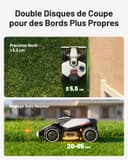 MAMMOTION LUBA Mini 2 AWD 1500 Robot Tondeuse sans Fil avec Mini Garage et Support de Nettoyage, 360° LiDAR & Double Caméra IA, Disque de Bordure, Hauteur Auto, Pente 80%, DropMow, Gestion Multizone - 4