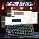 ATTACK SHARK X82PRO HE 75% Wireless Rapid Trigger Gaming Keyboard, Hall Effect Magnetic Switch Keyboard with 0.01mm RT Adjustable Actuation, 8Khz Polling Rate, Hot-Swap, RGB, for PC Gamer (Black) - 8