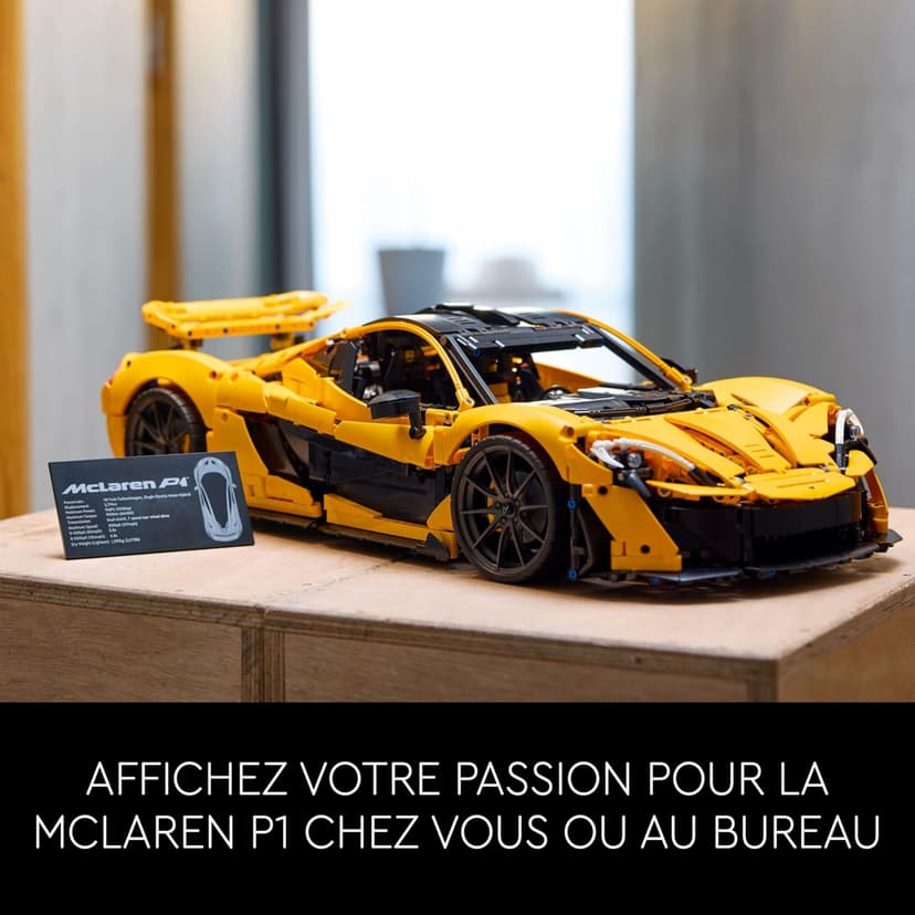 LEGO Technic McLaren P1 Hypercar Building Set, Scale Model Car Kit for Adults to Build, Collectible Vehicle with V8 Piston Engine and 7-Speed Gearbox, Gift for Men, Women, Him or Her 42172 - 6