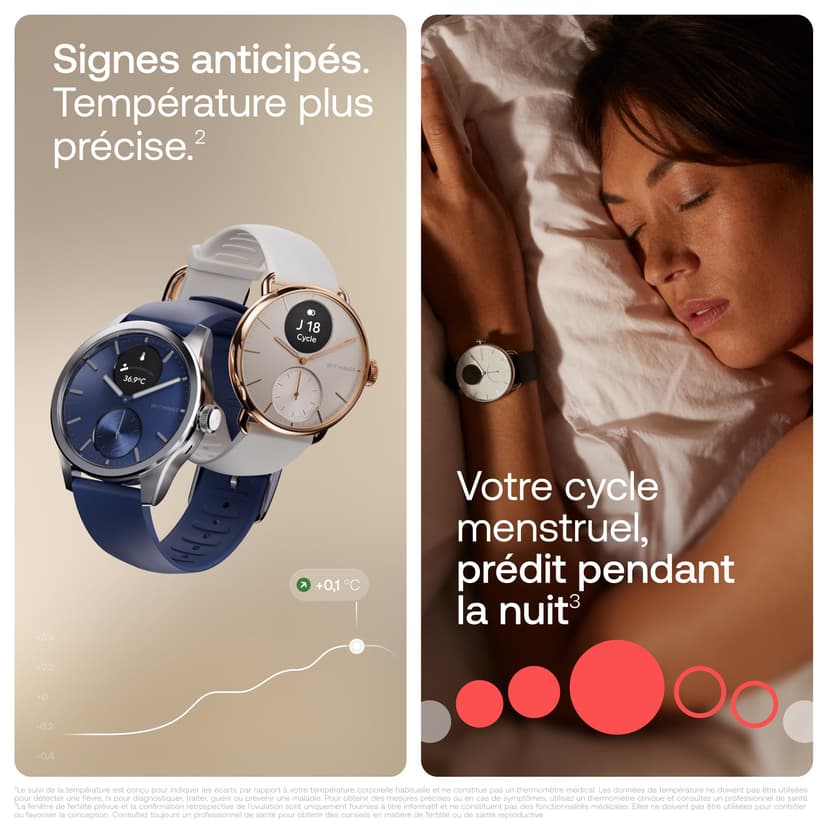 Withings ScanWatch 2, Heart Health Hybrid Smartwatch for Men & Women - ECG, SPO2, Temperature Monitoring, Sleep, Respiratory Health, Cycle Monitoring, 35 day Battery Life, iOS & Android - 6