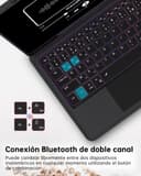 Coque Clavier Pour Samsung Galaxy Tab S10 Lite/S10 FE/S9 FE/S9 : mode DEX en un clic,mise en veille/réveil auto,rétroéclairage arc-en-ciel,Étui Clavier AZERTY français détachable avec pavé tactile - 9