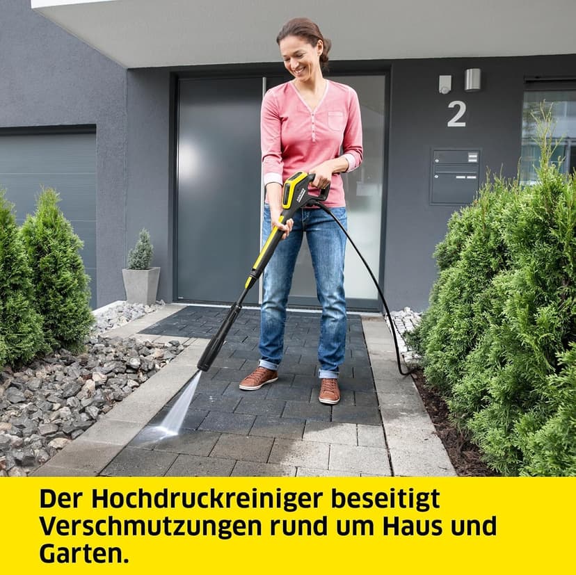 Kärcher K 4 Power Control High Pressure Washer, Pressure: max. 130 bar, Flow rate: 420 l/h, Surface area: 30 m²/h, Water Filter, Weight: 11.5 kg, Hose and High Pressure Gun, Rotabuse, Lance - 8