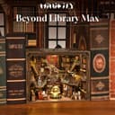 MiniCity Book Nook Kit - DIY Maison de poupée Miniature - Kit Booknook - Puzzle 3D en Bois - Serre-Livres - Décoration avec lumière LED - pour Adolescents et Adultes (Beyond Library Max) - 6