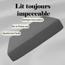 H HANSEL HOME Fitted Sheet, Breathable and Soft Microfibre, Height 30 cm, 360° Elastic – Fitted Sheet 150 x 190/200 cm – Dark Grey - 6