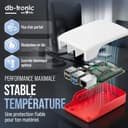 db-tronic Raspberry Pi 4 4GB Starter Kit | 64GB White Edition | 15W Power Supply | Case with 4x Heatsinks | 4K Micro HDMI Cable | Ideal for Smart Home, Retro Gaming & Home Assistant - 3