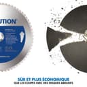 Evolution S355Cps - Scie à Tronçonner en acier Industriel de 355 mm - Finition Instantanée, sans Chaleur, sans Bavures et sans Étincelles - lame à acier Doux Fournie - 6