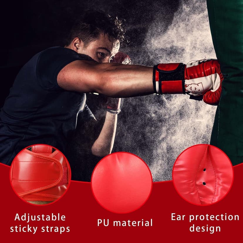 red helmet, head protection, kickboxing, karate, boxing helmet, sparring - 3
