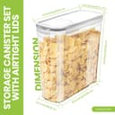 KICHLY Cereal & Dry Food Storage Container (Set of 6) – BPA Free Plastic – Airtight Kitchen Storage Containers – Cereal Dispenser for Kitchen & Pantry - 2