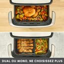 Moulinex Easy Fry Dual Flex, Air Fryer, Large Drawer 9L, Double Zone, Removable Divider, Up to 8 People, 7 Intuitive Programs, EZ9228F0, Black - 2