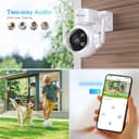 Ctronics 4PCS Outdoor WiFi Surveillance Camera Kit, IP Camera Home Surveillance with Auto Human Detection Tracking, 30M Colorful Night Vision, Two-Way Audio, 3 Mounting Methods - 5