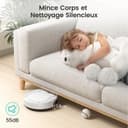 Lefant Aspirateur Robot, Robot Aspirateur Autonomie Mince Silencieux, Connecté avec WiFi/Alexa/App, 3 Modes d'aspirations, Programmable, Idéal pour Les Poils d'animaux Tapis Sols Durs, M210 Blanc - 9