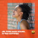 JBL Tune 310 C Hi-Res Wired Earbuds with Microphone, Flat Tangle-Free Cable, 3-Button Remote, EQ Presets Control and Volume Adjustment, White - 2