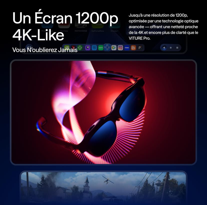 VITURE Lunettes XR Luma Pro — Écran Ultra Net de 152” en 1200p 120Hz, FOV 52°, Film Électrochrome, Harman Audio, Compatibles avec iPhone 17/16/15, Android, Mac, PC, Steam Deck, Switch 2 – Standard - 3