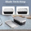 Cheese Grater with Container, Stainless Steel Cheese Shredder, Multifunctional Box Grater - 4