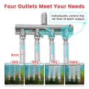 hygger Aquarium Air Pump, 1325L/H Fish Tank Air Pump, 15W Adjustable Powerful 4 Outputs Aquarium Oxygenator up to 3800L Aquariums - 3