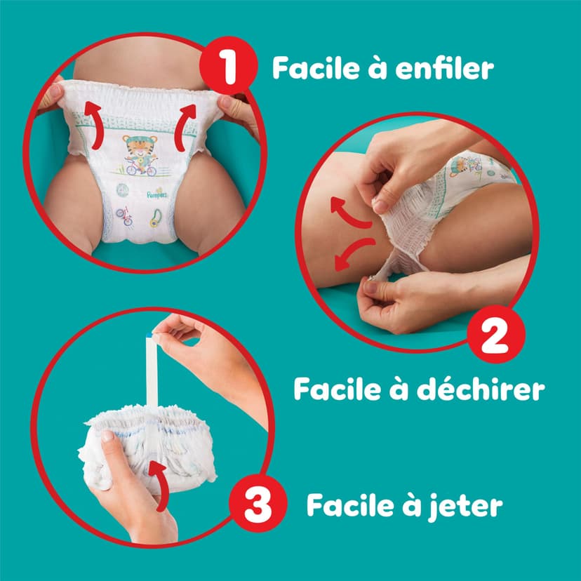 Pampers Baby-Dry Pants, Taille 5, 160 Couches-Culottes, 12-17kg, Maintien 360° Contre Les Fuites Avec Une Poche Stop & Protect Pour Une Nuit Jusqu'à 100% Sans Fuites, Pack 1 Mois - 6
