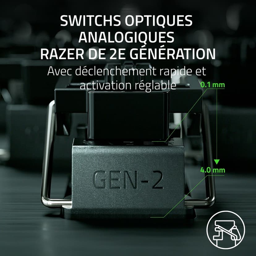 Razer Huntsman V3 Pro (Analog Switch) - Optical Gamer Keyboard (Quick Release, Analog Switch Adjustable from 0.1 to 4.0mm, PBT Doubleshot Keys) AZERTY Keyboard | Black - 3