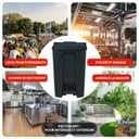 Floordirekt 50 Litre Rubbish Bin, Grey Lid, Kitchen and Office Rubbish Bin, Separate Collection System, Pedal Bin with Step-On Mechanism, Olaf Waste Bin - 7