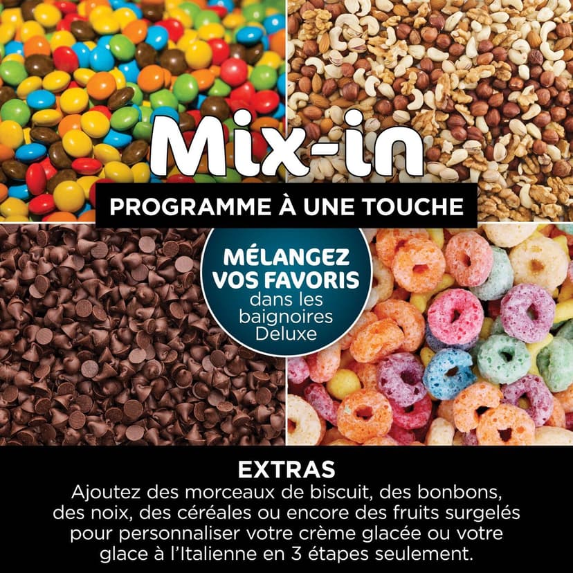 Ninja CREAMi Deluxe Machine a glace et sorbetière, 2 bacs, 10 fonctions, crème glacée, yaourts glacés, des milkshakes, des slush, Pièces amovibles lavables au lave-vaisselle, Stone/Or NC502EUSTGD - 8