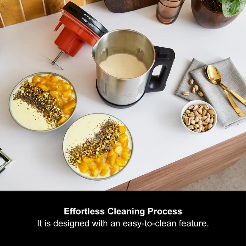 Morphy Richards Compact Soup Maker, 1L, Blend, Smooth and Chunky Soup, Smoothies, Quick and Easy Cooking, 900W, Black & Stainless Steel, 501021 - 6