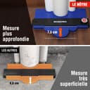 WORKPRO Jauge de Contour Connectable 25+25 cm, Duplicateur de Profil avec Verrouillage, Copie Précise des Formes Irrégulières, Outil de Traçage pour Menuiserie, Parquet, Moquette et Carrelage - 6