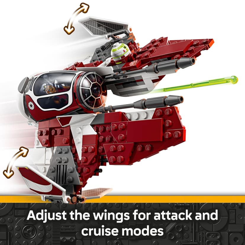 LEGO Star Wars Ahsoka’s Jedi Interceptor Building Toy Features 2 Minifigures with Lightsabers Incl. Anakin Skywalker, plus an R7-A7 Droid Figure for The Clone Wars Fans, 8+ Year Old Boys & Girls 75401 - 3