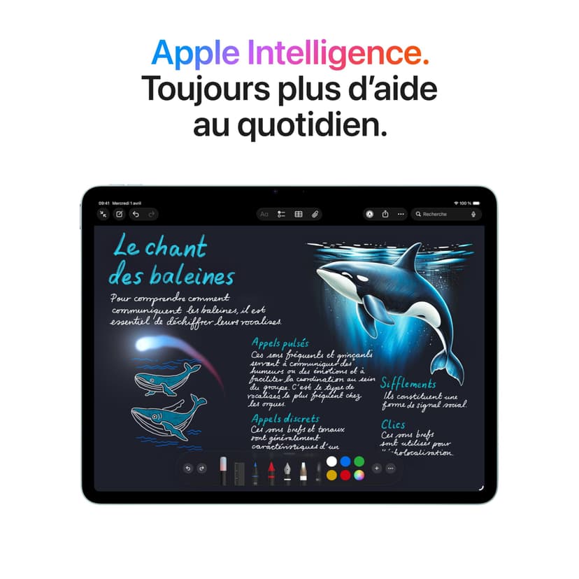 Apple iPad Air 11 Pouces (M4) : Écran Liquid Retina, 128 Go, Caméras Avant/arrière 12 MP, Wi‑FI 7 avec Apple N1, Touch ID, Autonomie d’Une journée – Gris sidéral - 4