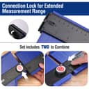 WORKPRO 2-Pack 25 CM Contour Gauge Duplicator, Marking Gauge with Lock, Adjustable Scribe Tool for Woodworking, Construction, Flooring, Tile & DIY Handyman Gift - 4