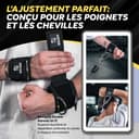 Sangle Poignet Musculation Poulie - Poignée Musculation - Bande Poignet Musculation - Sangle Poignet Musculation - Cuff Musculation - Machine à poulie - Accessoires poulie fitness - Guide Interactif - 2