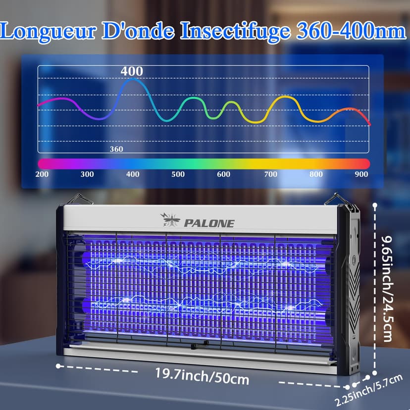 PALONE 4000V Fly Killer Effective Insects Bug Zapper, UV Insect Killer, Hangable Fly Zapper, Electronic Bug Wasp Trap, USB Plug Attracting Mosquito to Zap for Kitchen,Home,Indoor Outdoor Garden Yard - 6