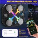 Esnowlee Music Boxing Machine for Kids, Wall-Mounted Bluetooth Punch Pad with Gloves,Sport Toy Gifts for 3 4 5 6 7 8 9 10 11 12 Year Old (Black) - 4