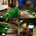 Joomer Solar Lights Outdoor Garden, 8 Pack Garden Lights Solar Powered Waterproof, Rattan LED Pathway Lighting Solar Powered Path Light Decoration for Patio Driveways Landscape Lawn Yard, White - 6