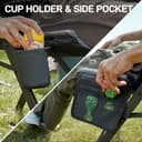 EVER ADVANCED Luxury Camping Chairs for Adults Heavy Duty Loadable 150kg High Back Oversized Folding Garden Chair Padded 6cm Comfy with Cup Holder Side Pocket Dining Chairs 4-Position Recliner - 7